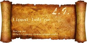 Lippai Ivána névjegykártya